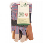 Image for Kingfisher Garden Leather Rigger Gardening Gloves