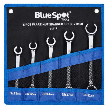 Image for Blue Spot Flare Nut Spanner Set - 5 Piece (9-21mm)