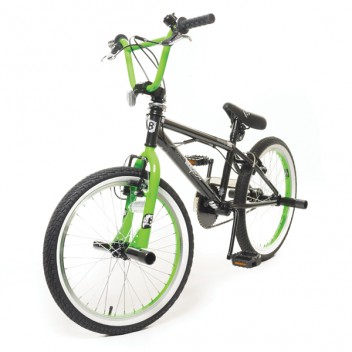 bmx bike green and black