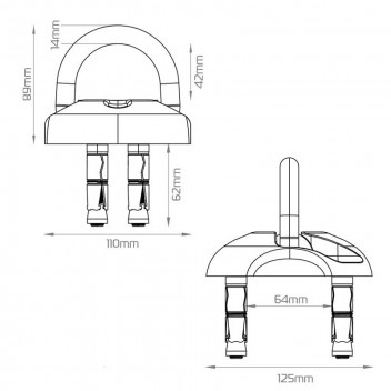 Image for Oxford AnchorFlat Ground & Wall Anchor Kit