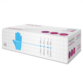 Image for Vinyl / Nitrile Blend Disposable Blue Gloves - Box of 100 (Medium)