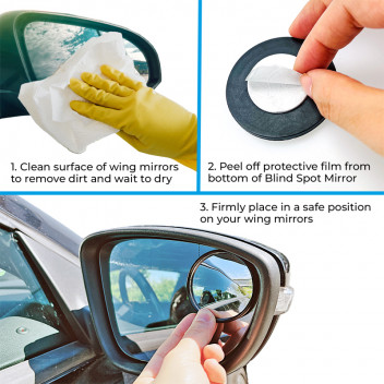 Image for Simply Auto Blind Spot Mirror (Black) - 2 Pack